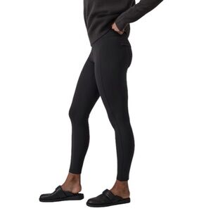 ATHLETA Delancey High Rise Herringbone Tight Dress Leggings in Black Size S